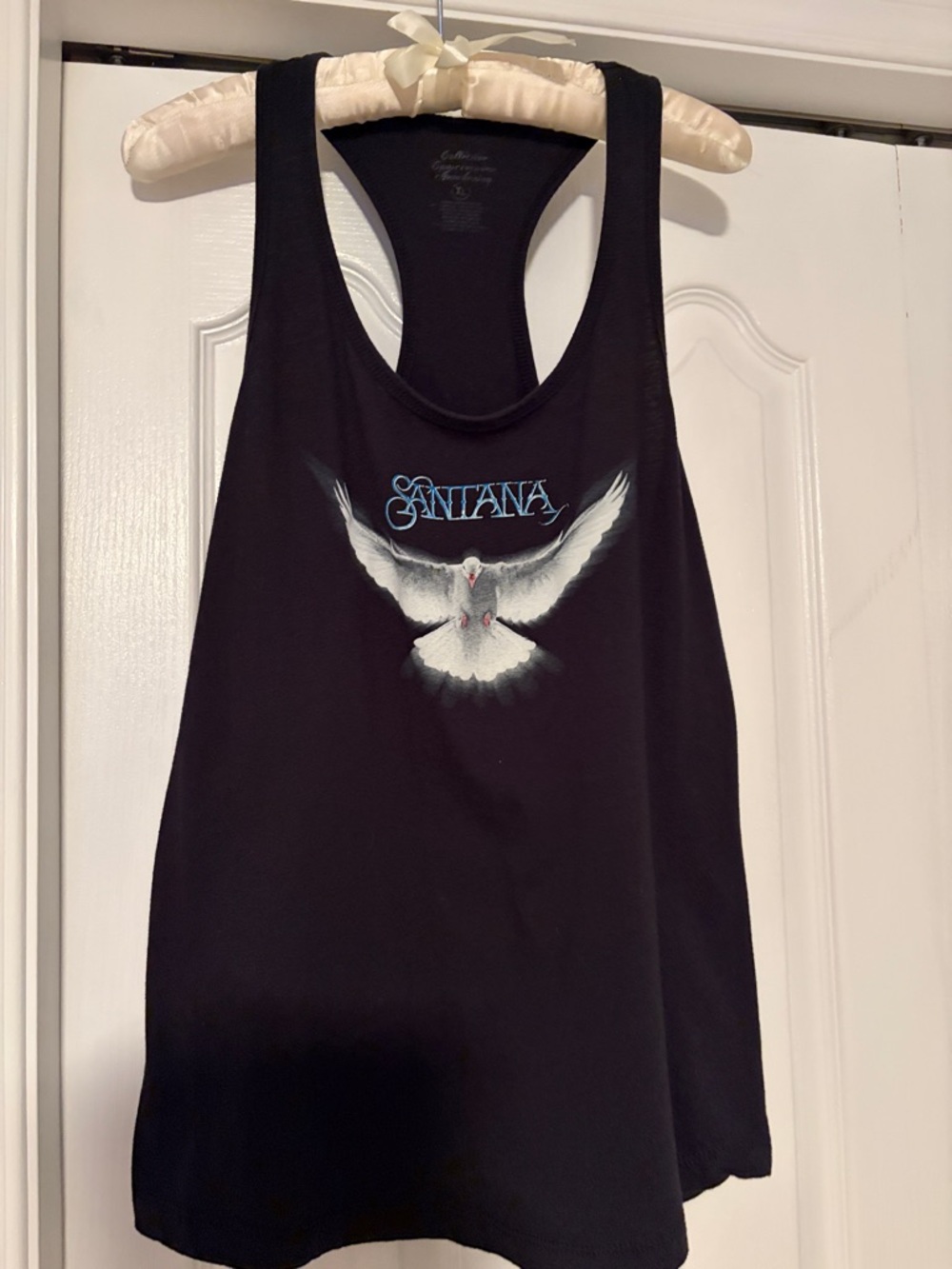 Santana Black Dove Graphic Racerback Tank Top